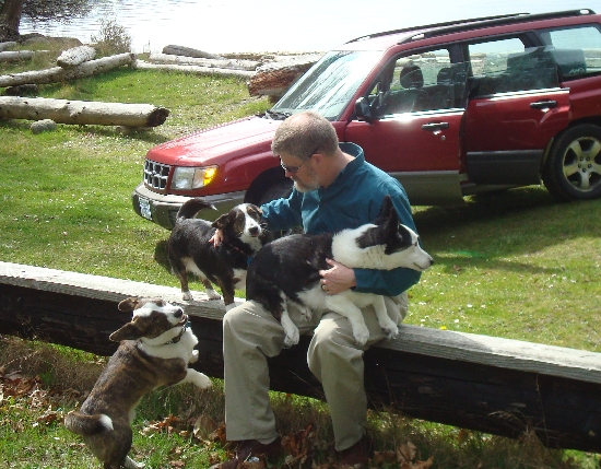 Daddie and us dogs